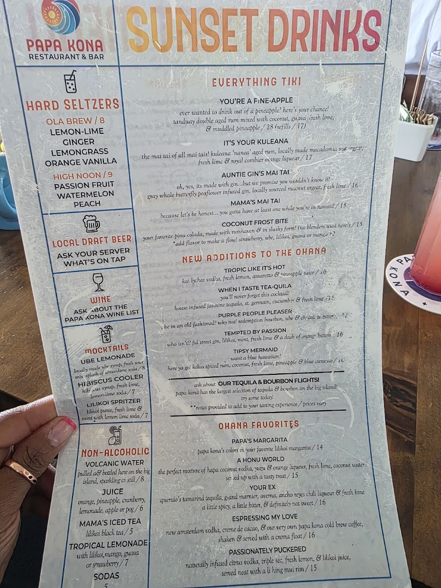 Papa Kona Restaurant & Bar Menu - Image 3